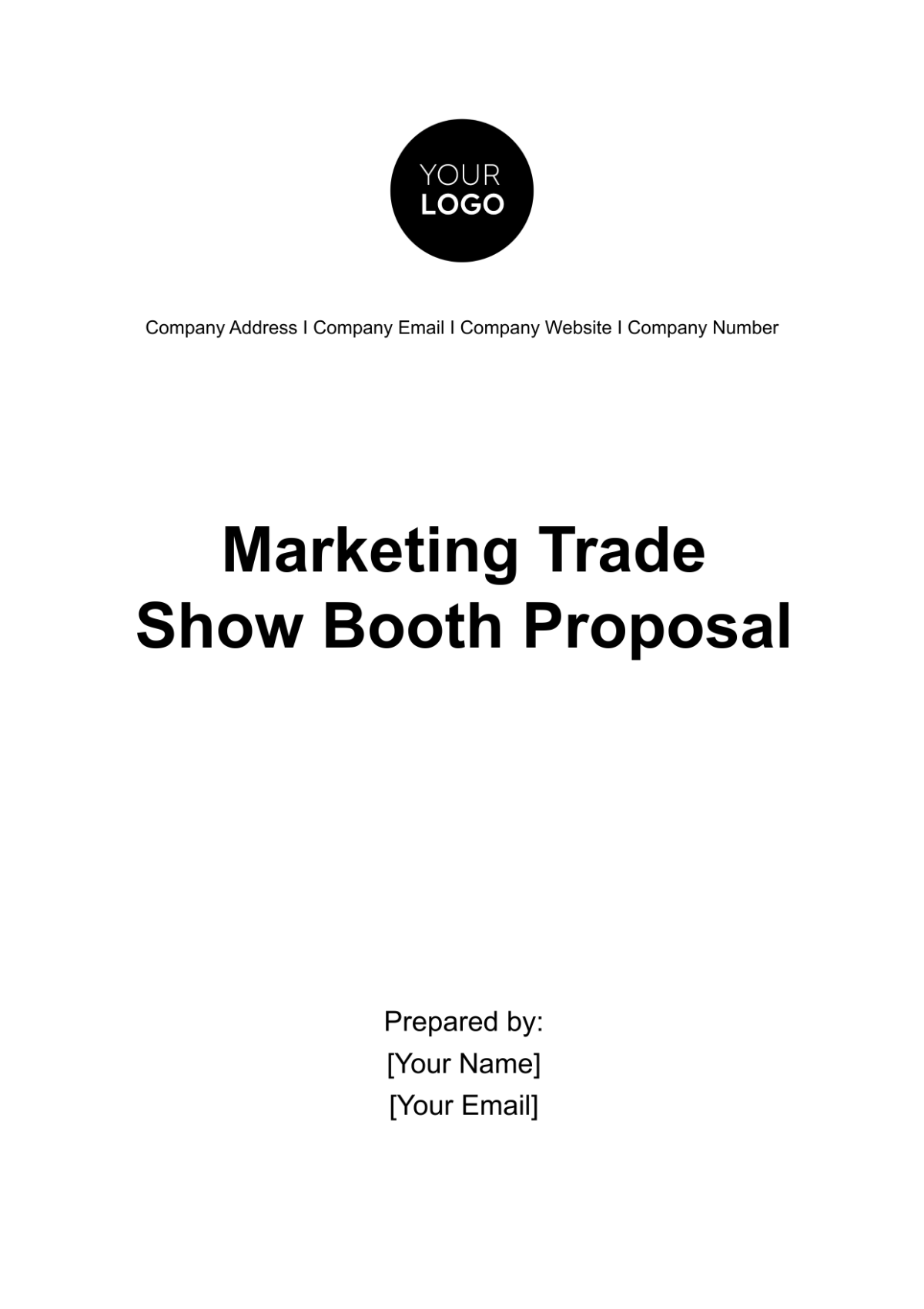 Free Marketing Trade Show Booth Proposal Template