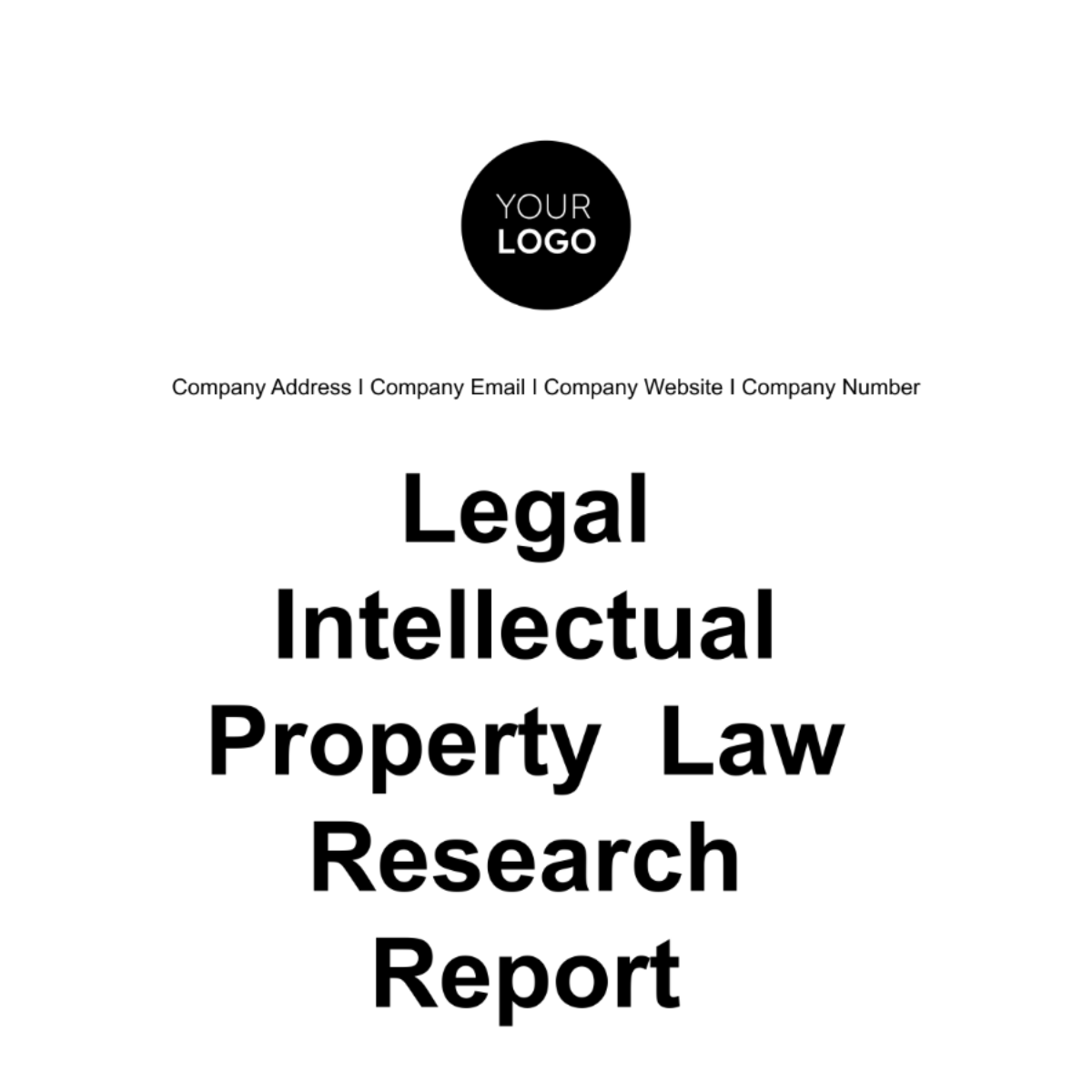 Free Legal Intellectual Property  Law Research Report Template