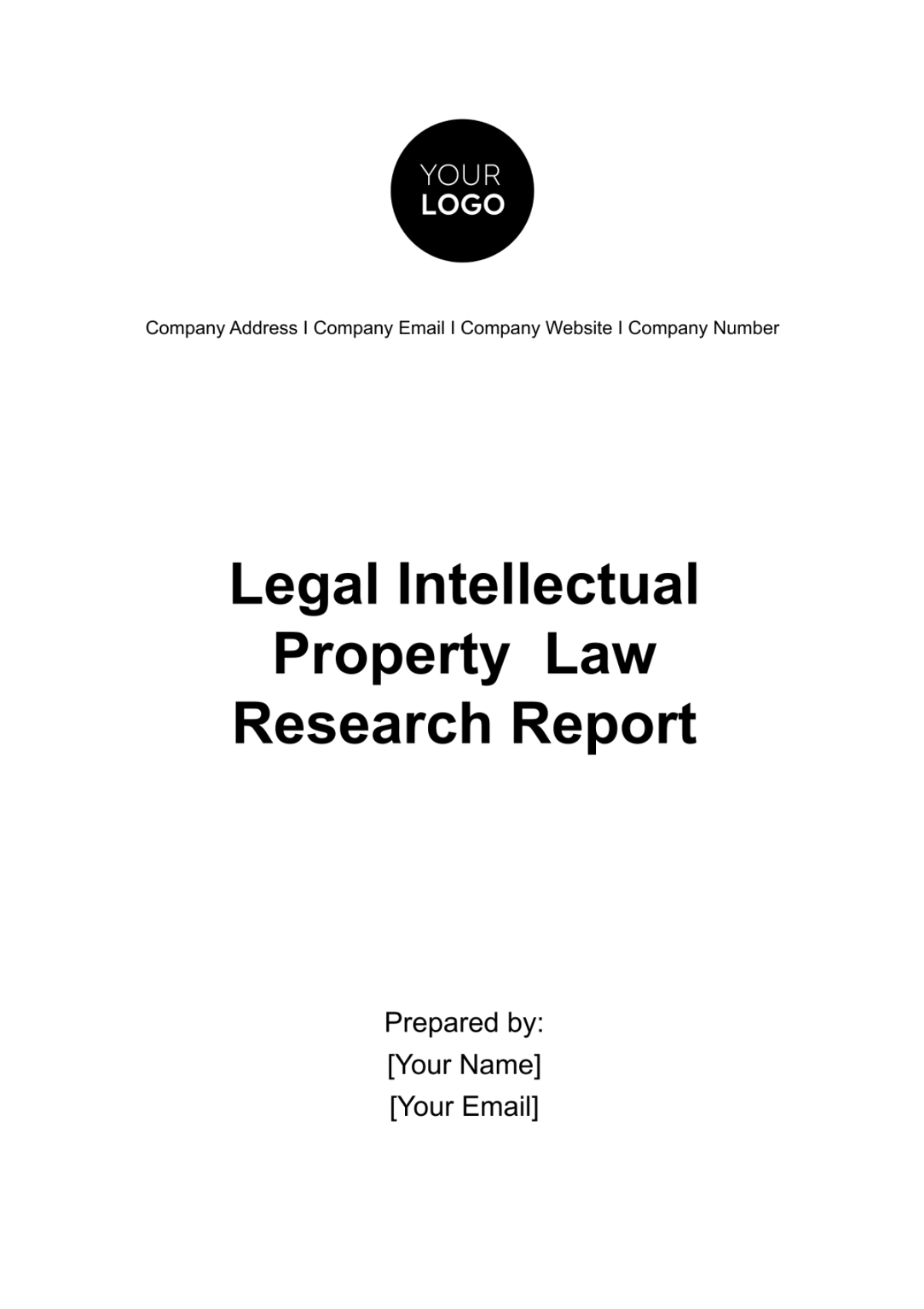 Legal Intellectual Property  Law Research Report Template