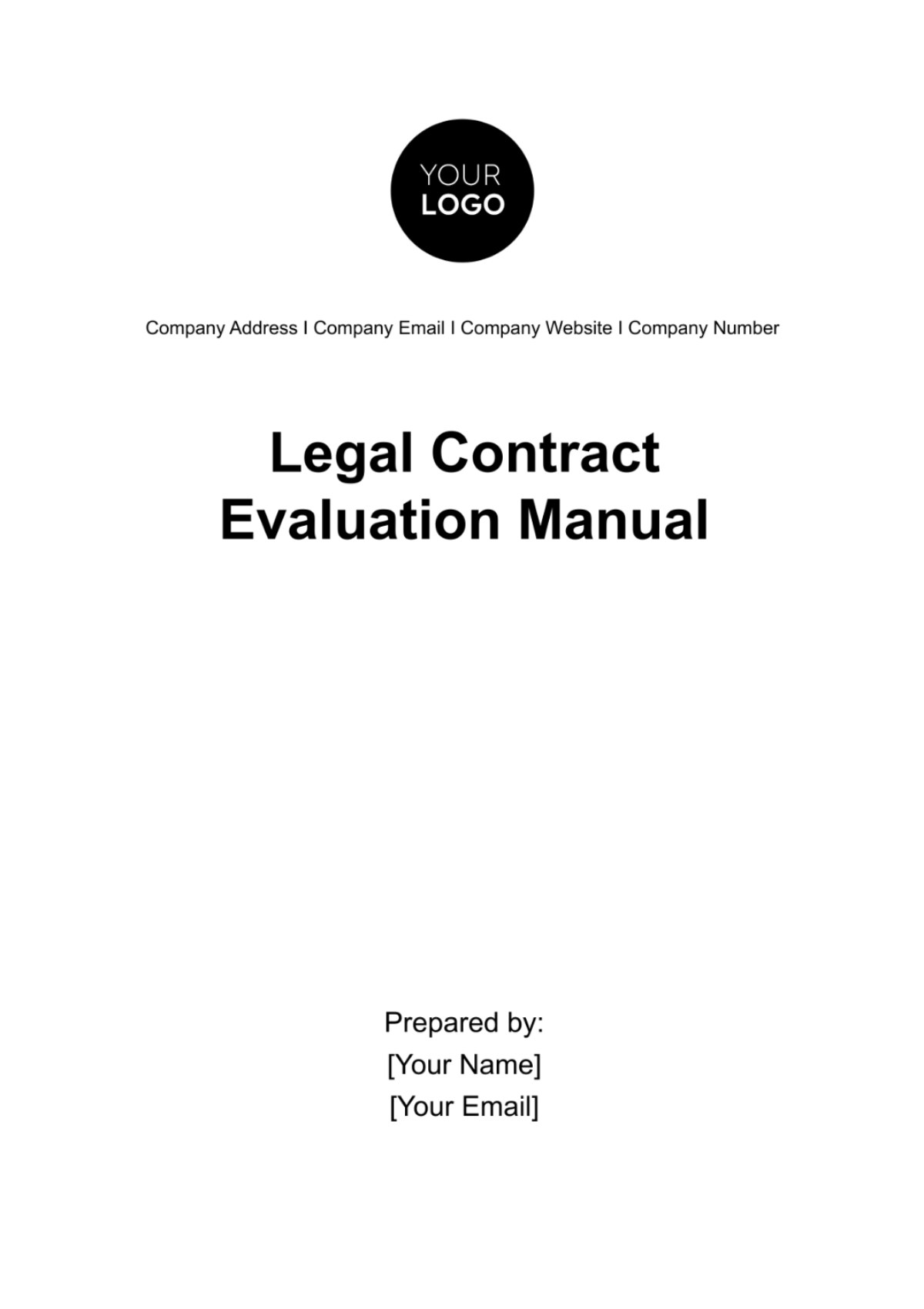 Legal Contract Evaluation Manual Template