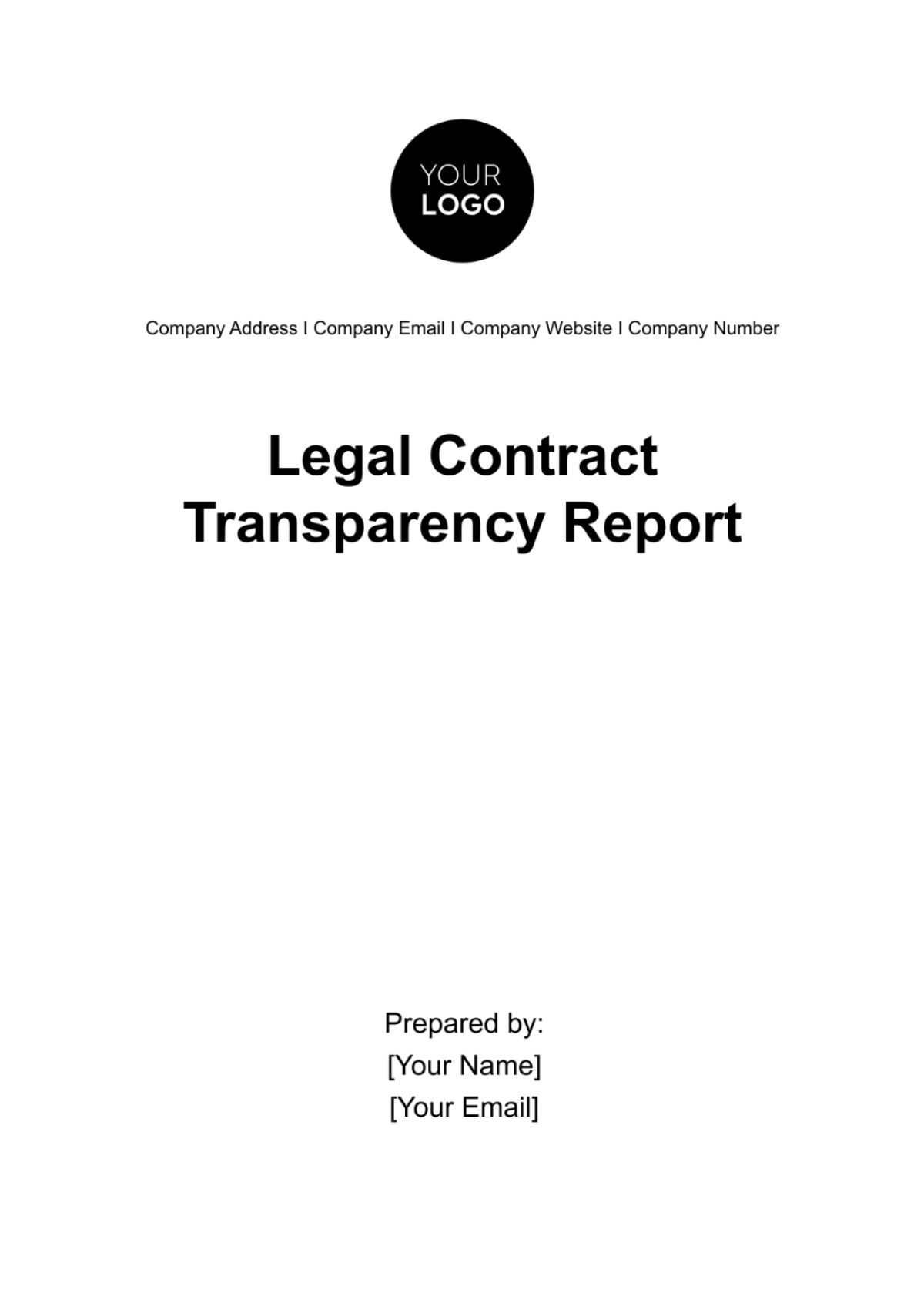 Legal Contract Transparency Report Template