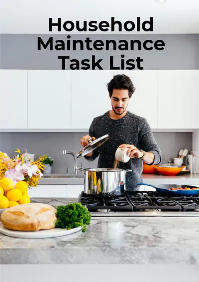 Free Household Task List Template to Edit Online