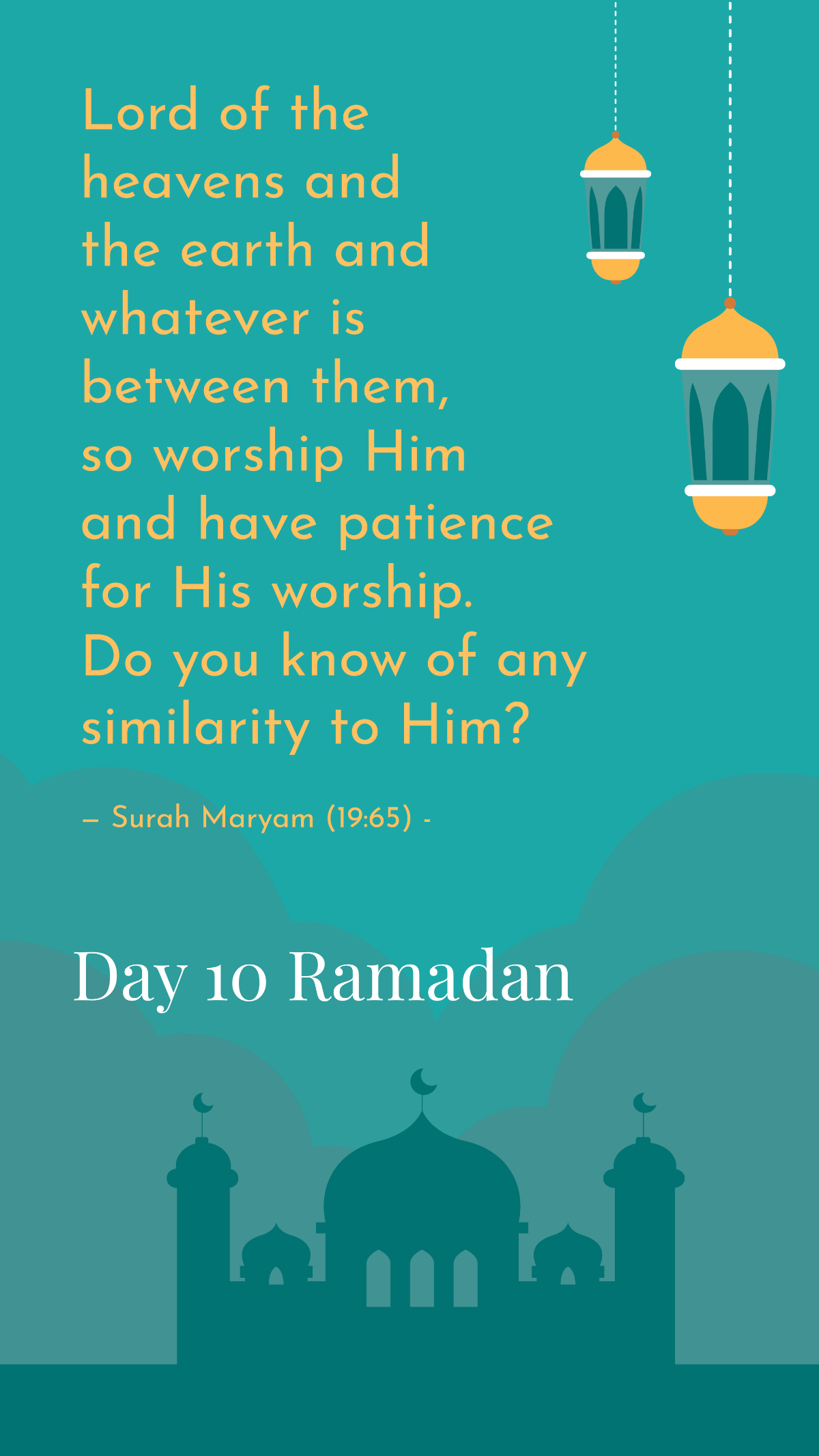 Ramadan Day 10 Quote Template
