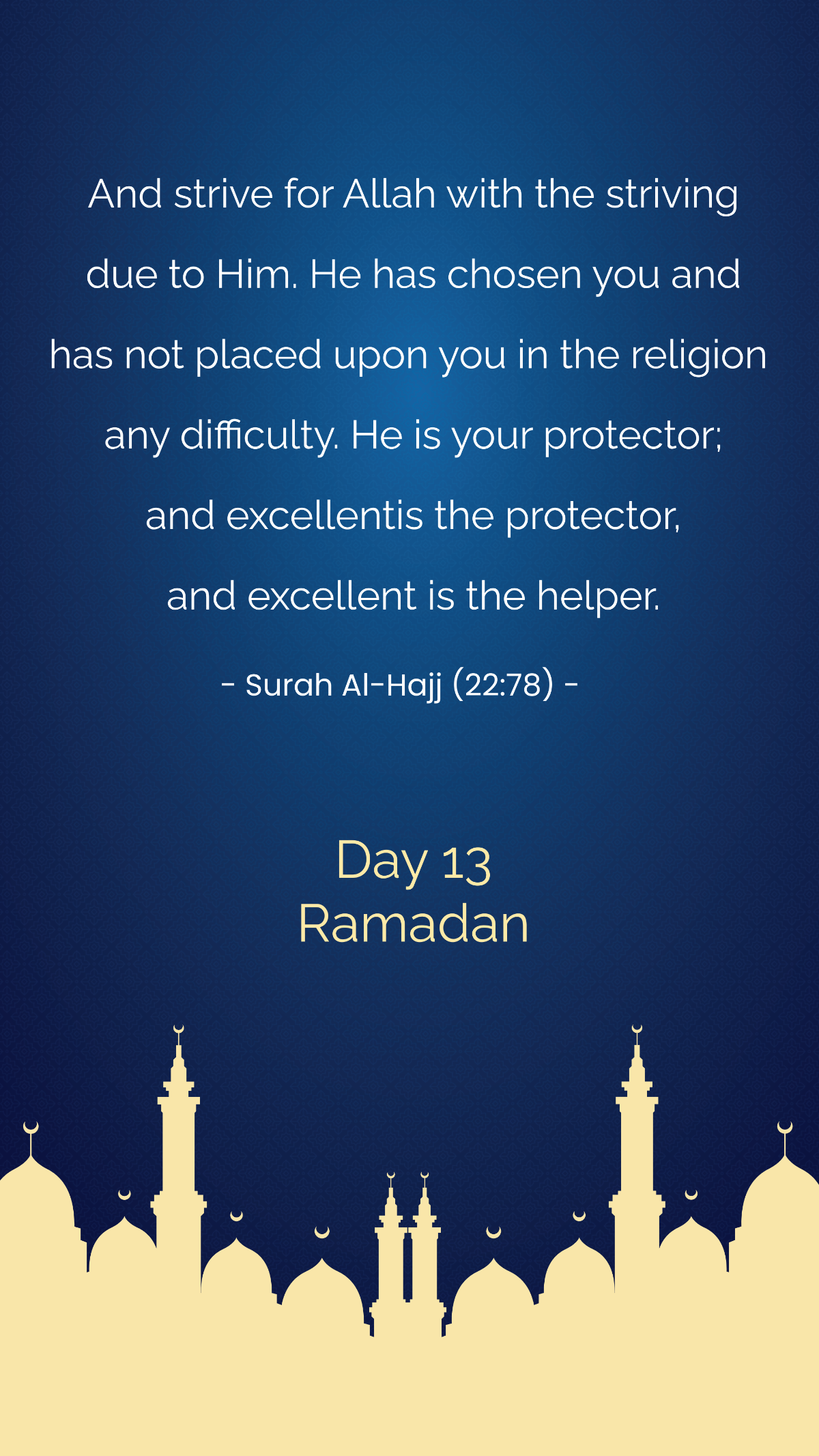Ramadan Day 13 Quote Template