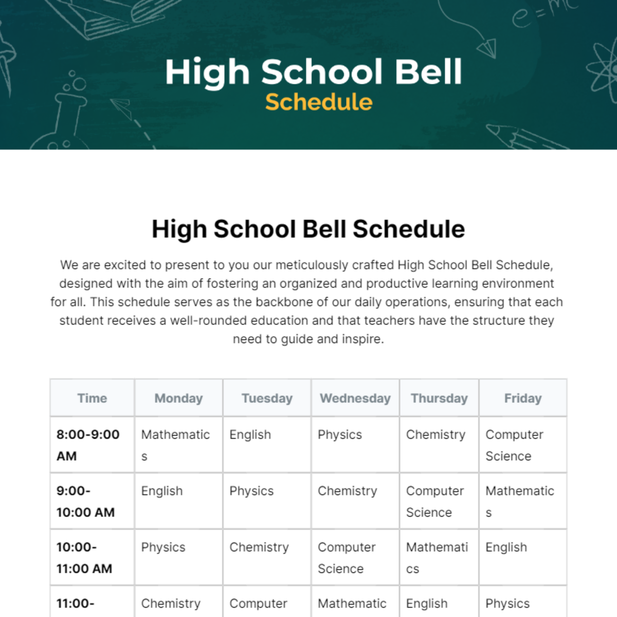Page 12 FREE Schedule Templates Examples Edit Online Download
