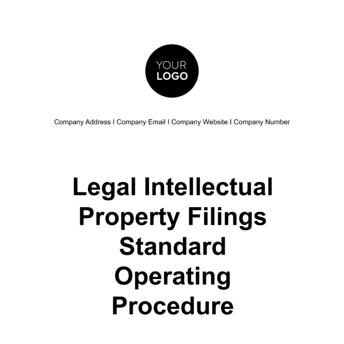 Free Legal Intellectual Property Filings Standard Operating Procedure Template
