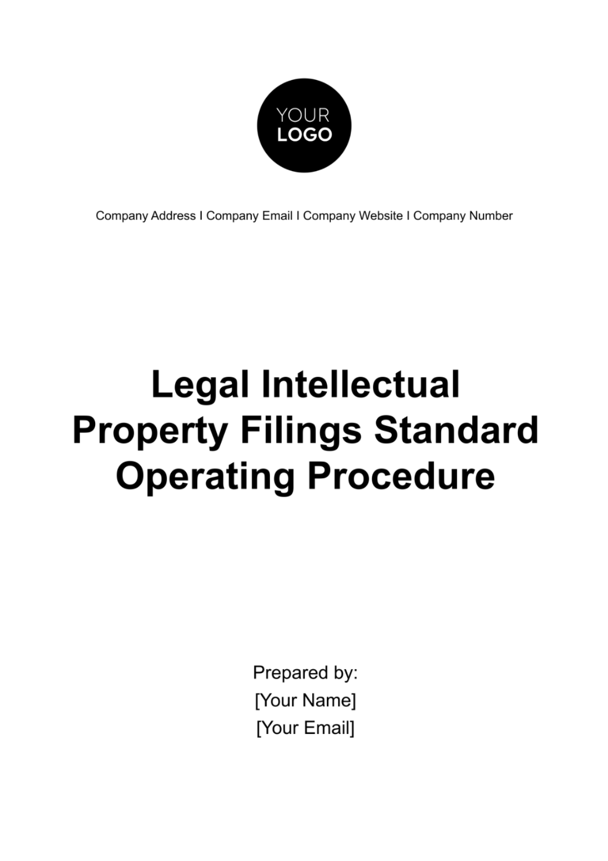 Legal Intellectual Property Filings Standard Operating Procedure Template