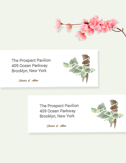Free Fall Wedding Address Labels Card Template to Edit Online