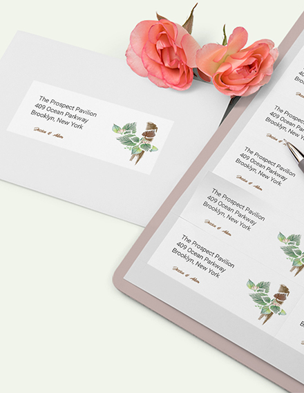 Free Fall Wedding Address Labels Card Template to Edit Online