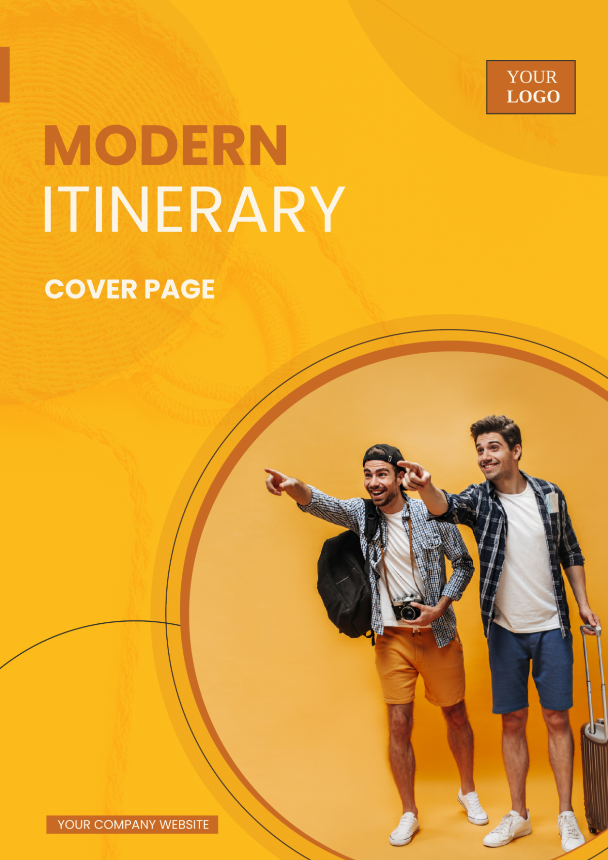 Modern Itinerary Cover Page