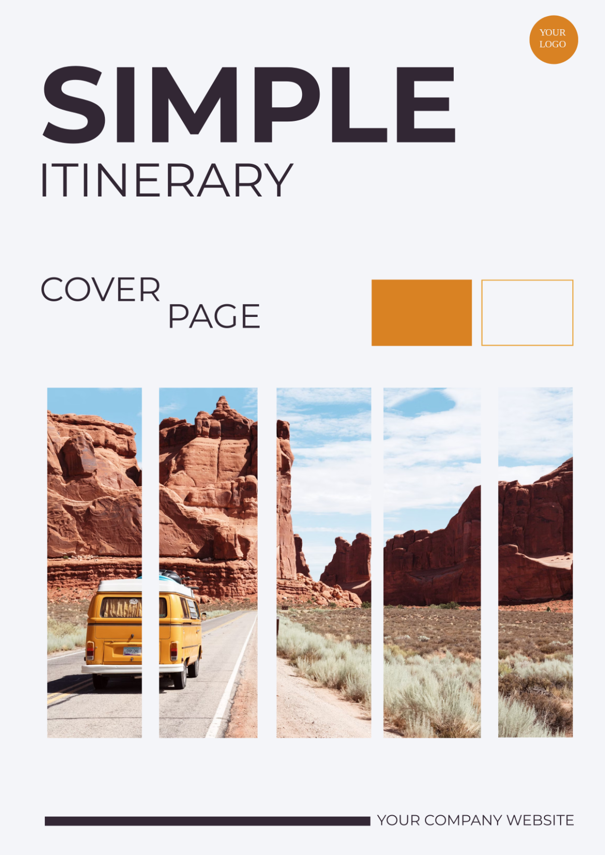 Simple Itinerary Cover Page Template Edit Online & Download Example