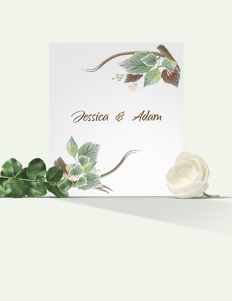 Fall Wedding Place Card Template