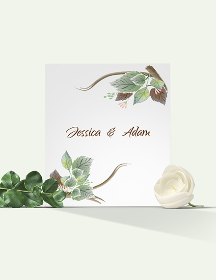 Free Fall Wedding Place Card Template to Edit Online