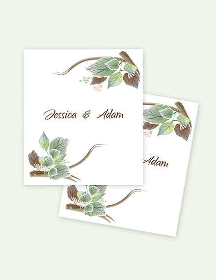 Free Fall Wedding Place Card Template to Edit Online