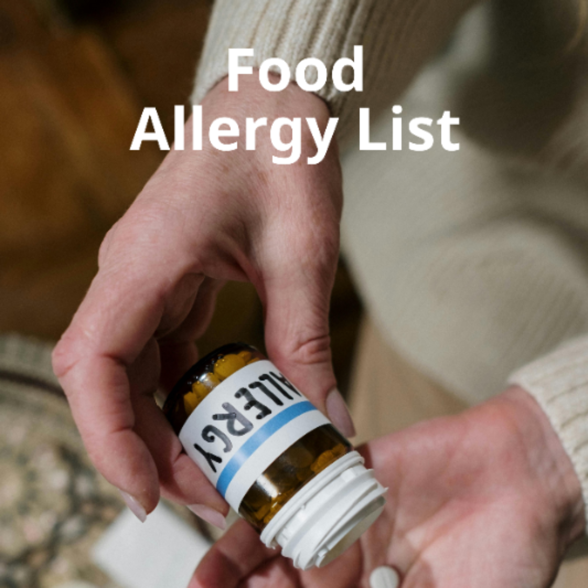 Food Allergy List Template