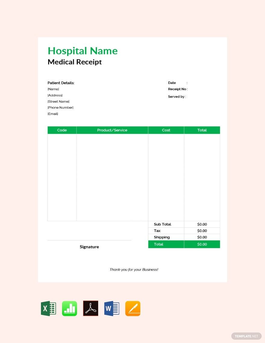 Free-Medical-Receipt-Template