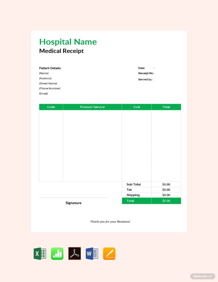 Receipt Template Google Sheets