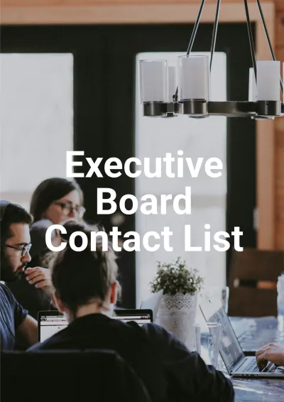 Free Board Of Directors Contact List Template to Edit Online