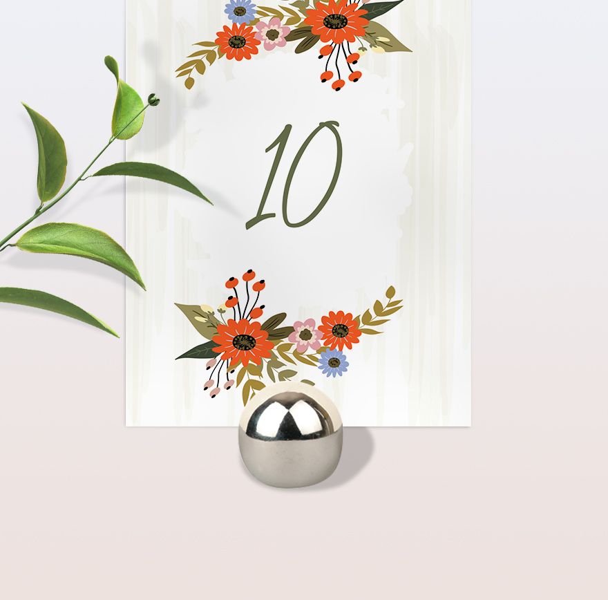 Small Flower Wedding Table Card
