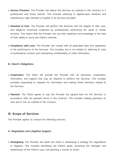 Free Legal Case Services Contract Template to Edit Online