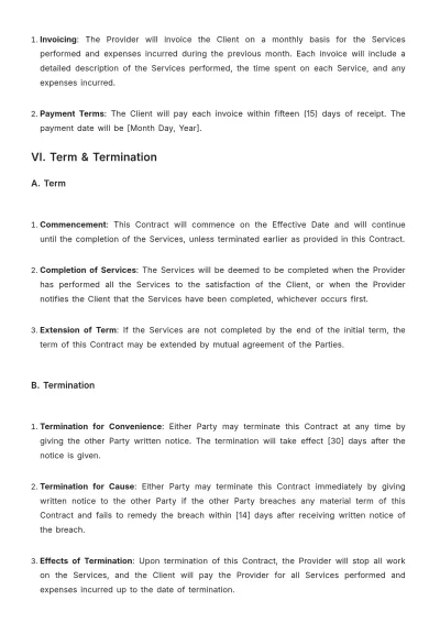 Free Legal Case Services Contract Template to Edit Online