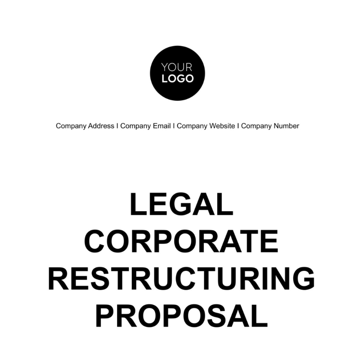 Legal Corporate Restructuring Proposal Template