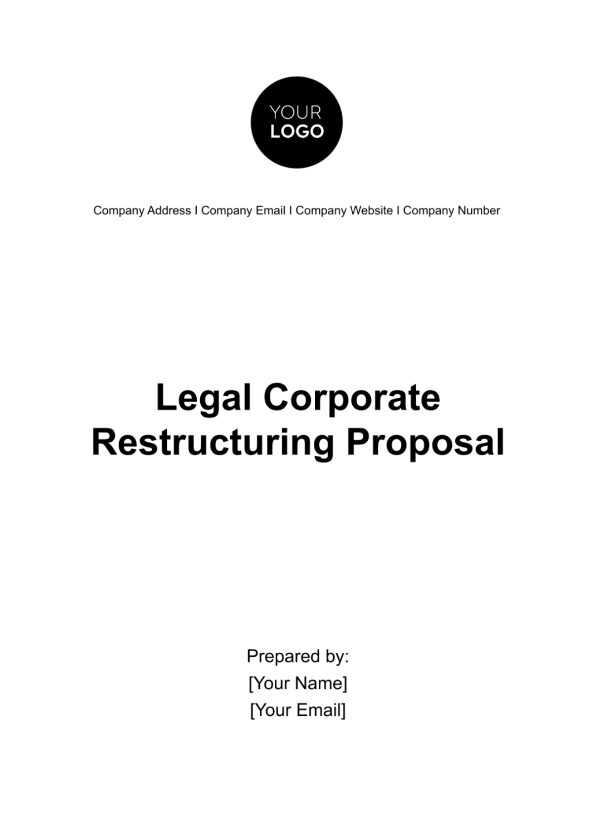 Legal Corporate Restructuring Proposal Template - Edit Online & Download