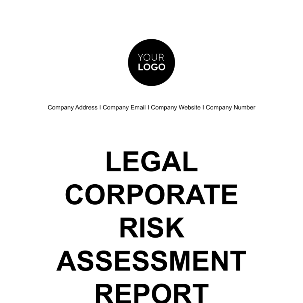 Legal Corporate Risk Assessment Report Template