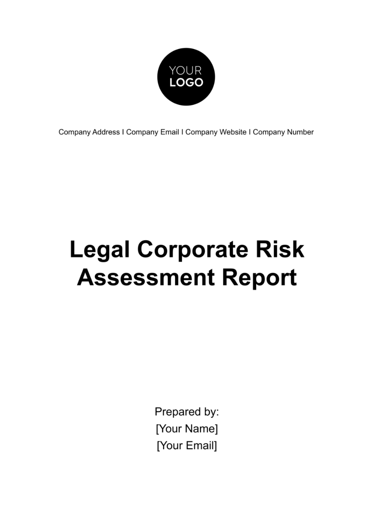 Legal Corporate Risk Assessment Report Template - Edit Online & Download