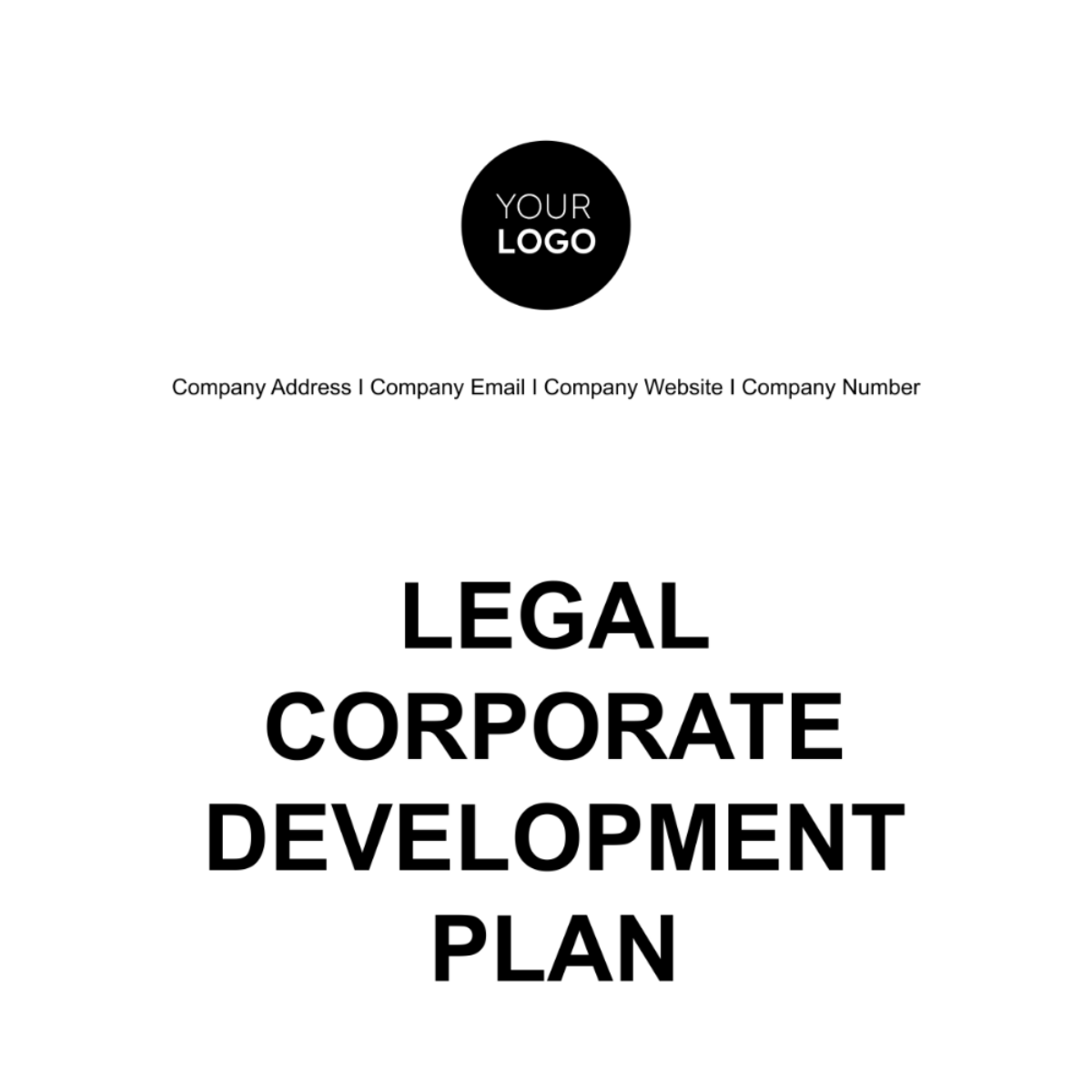 Free Legal Corporate Development Plan Template