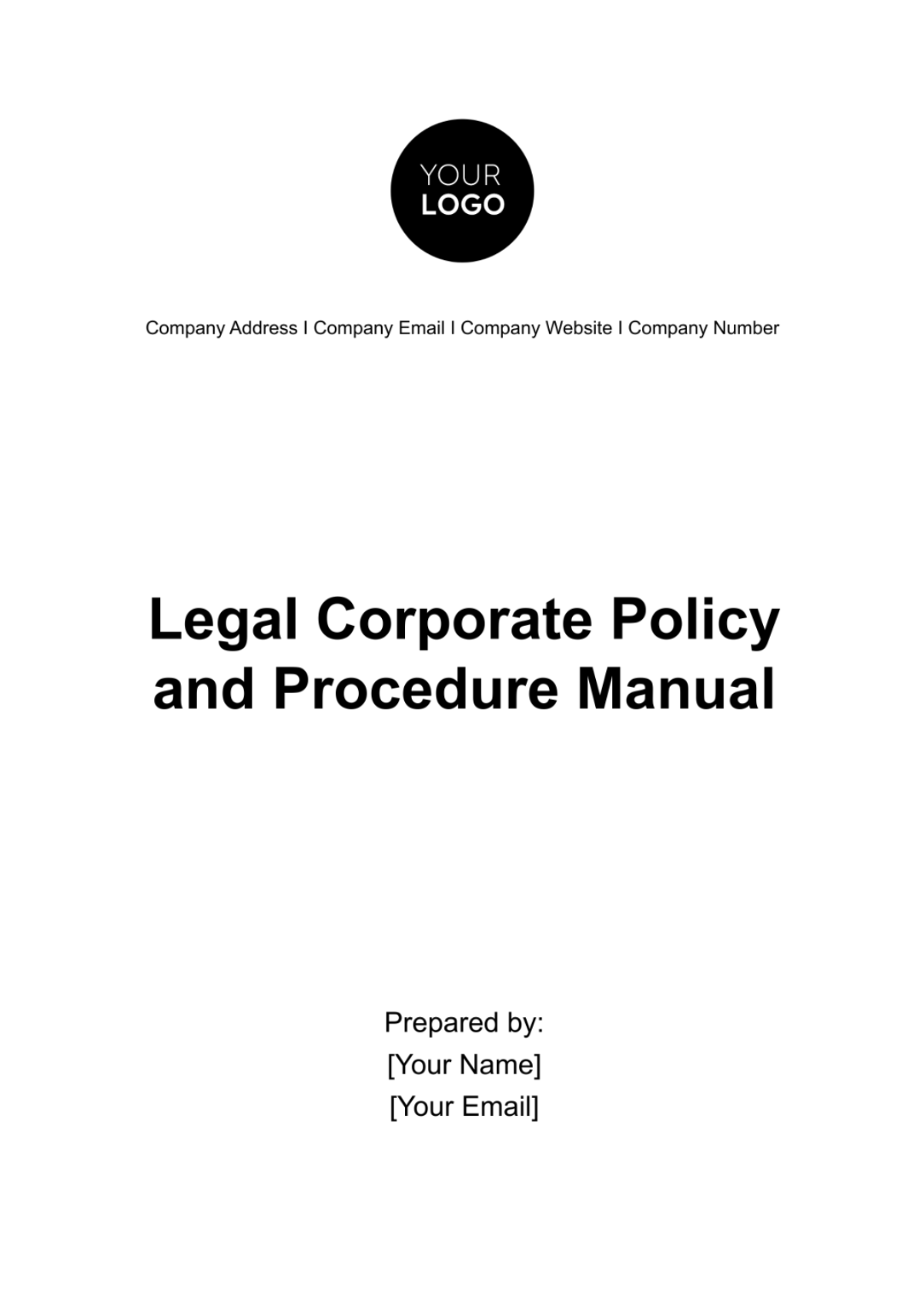 Free Policy Manual Templates To Edit Online And Print