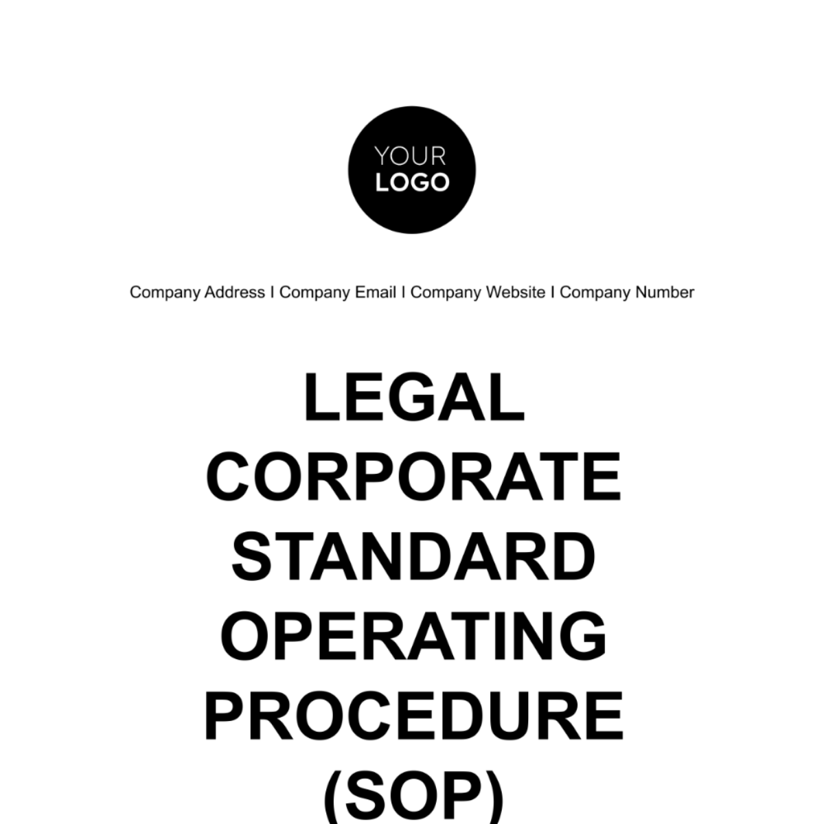 Legal Corporate Standard Operating Procedure (SOP) Template