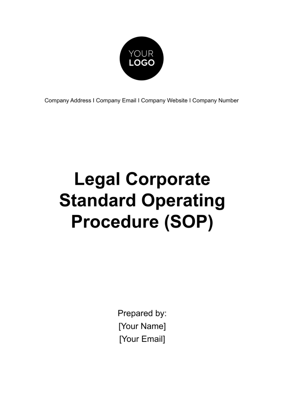 Legal Corporate Standard Operating Procedure (SOP) Template