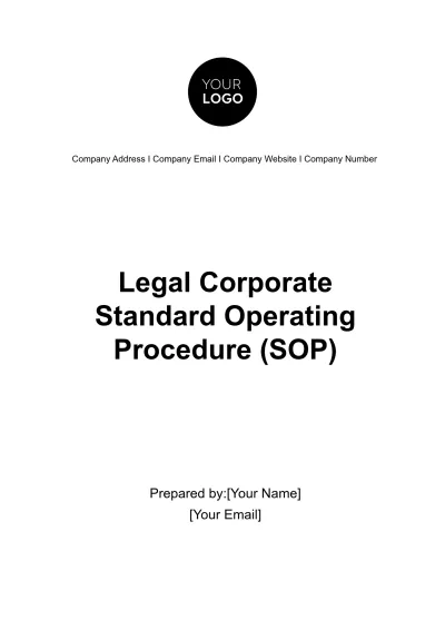 Free Legal Corporate Standard Operating Procedure (SOP) Template to Edit Online