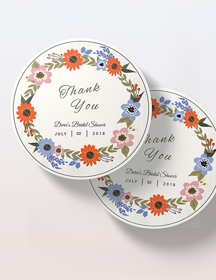 Free Small Flower Wedding Label Template to Edit Online