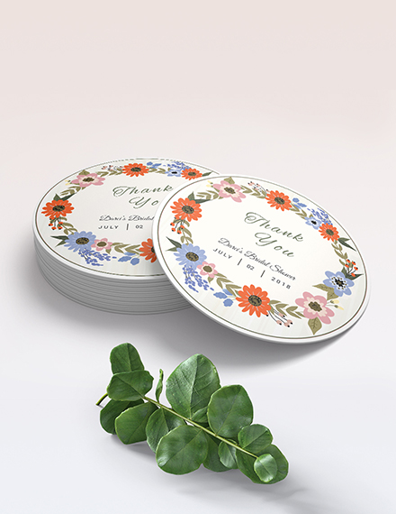Free Small Flower Wedding Label Template to Edit Online
