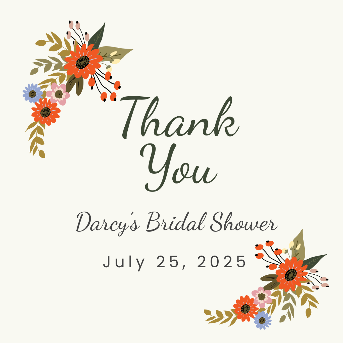 Small Flower Wedding Label Template
