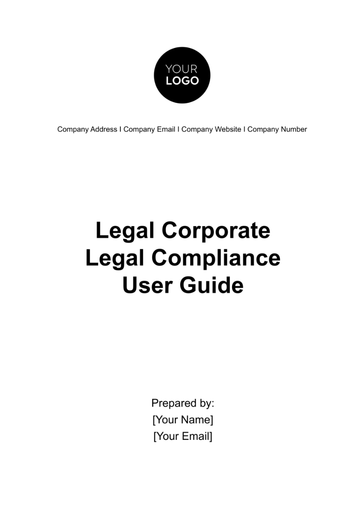 Legal Corporate Legal Compliance User Guide Template