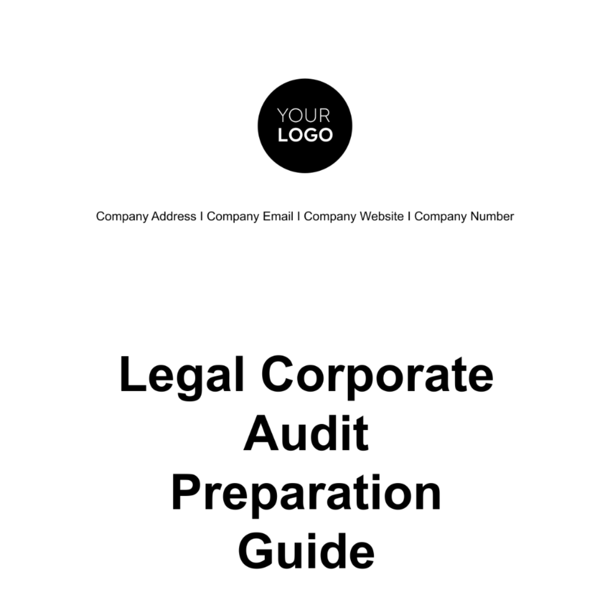 Legal Corporate Audit Preparation Guide Template