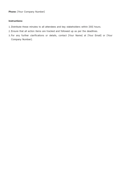 Free Marketing Press Conference Minute Template to Edit Online