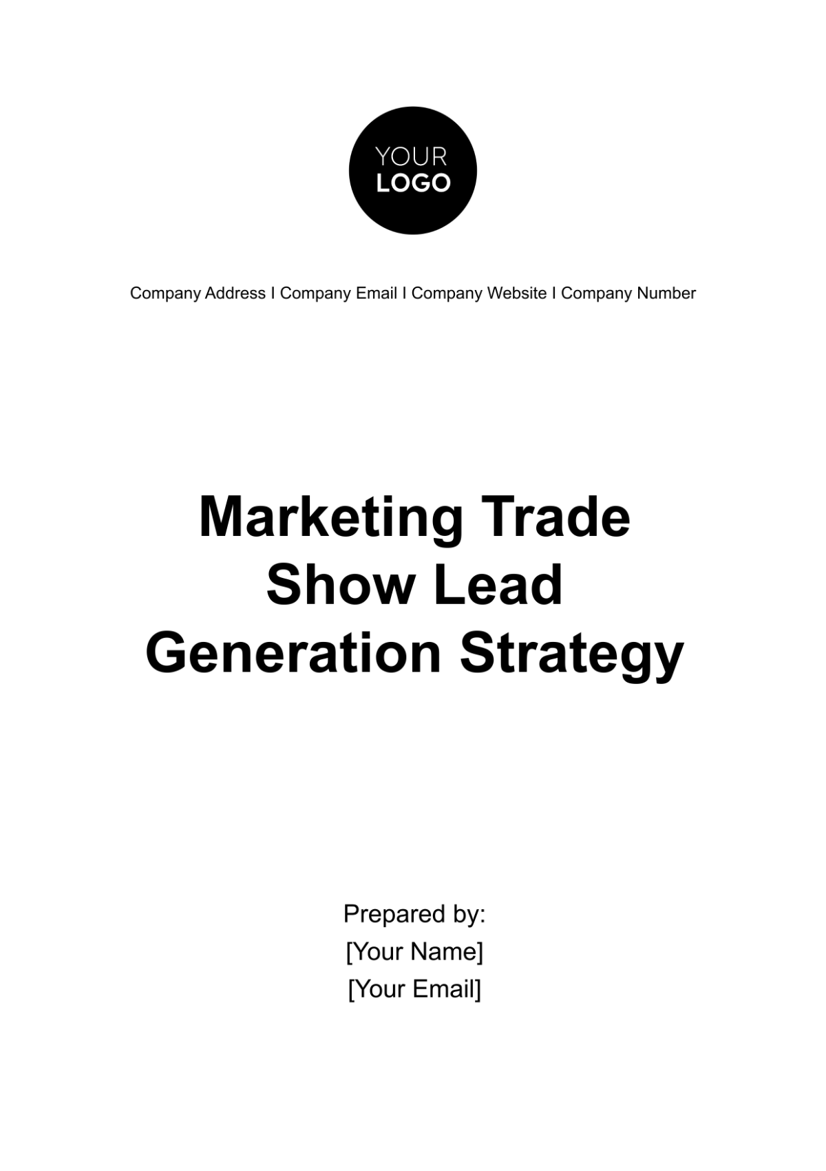 Marketing Trade Show Lead Generation Strategy Template - Edit Online & Download