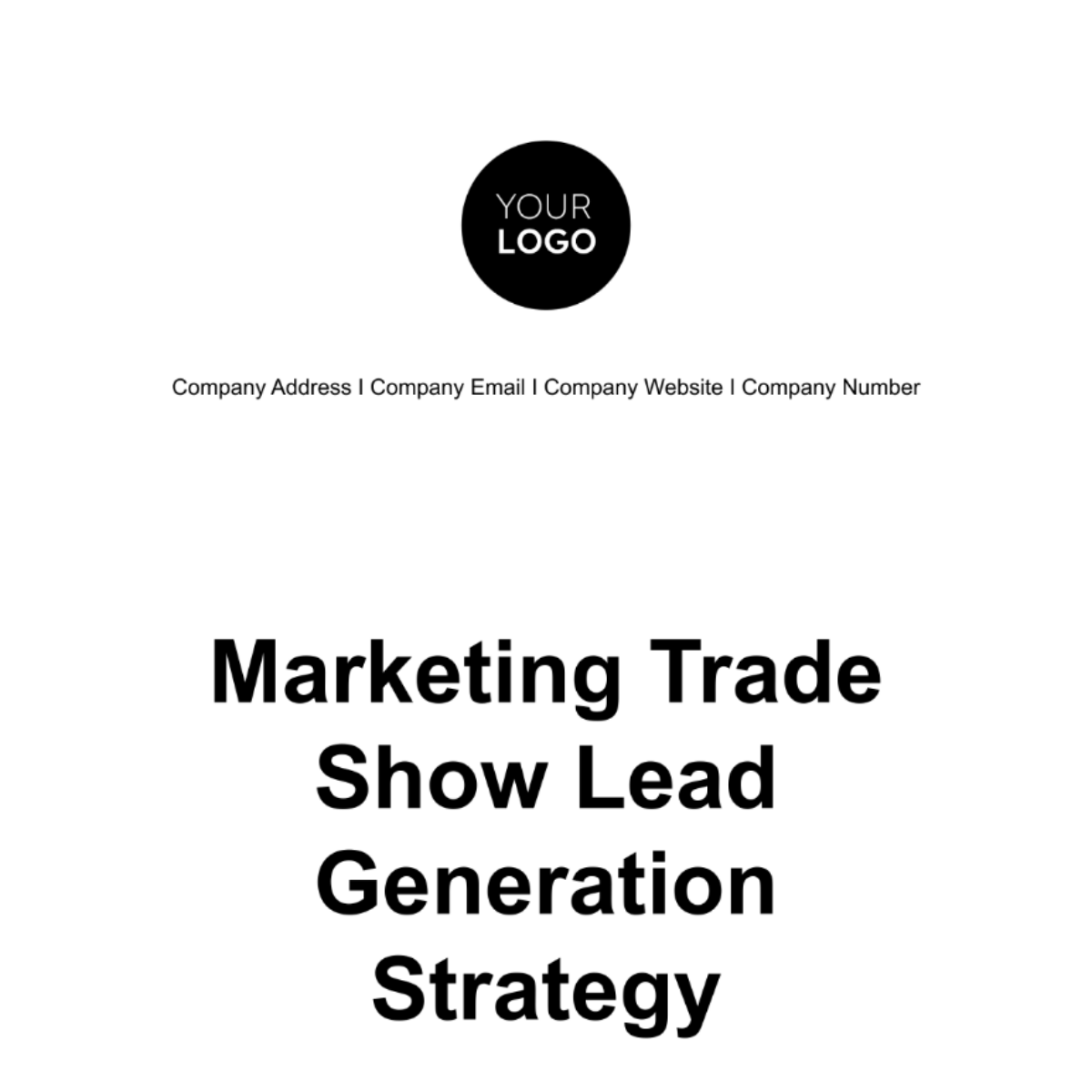 Marketing Trade Show Lead Generation Strategy Template