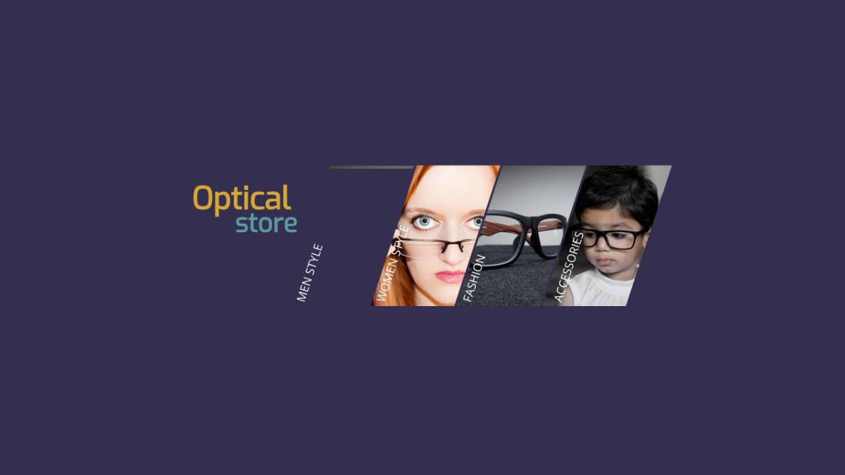 Optical Store YouTube Banner Template