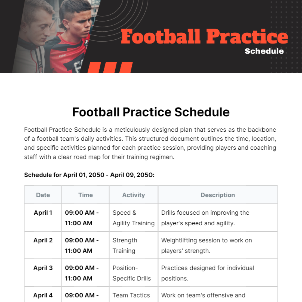 Football Practice Template Prntbl concejomunicipaldechinu gov co Football Practice Template Prntbl concejomunicipaldechinu gov co