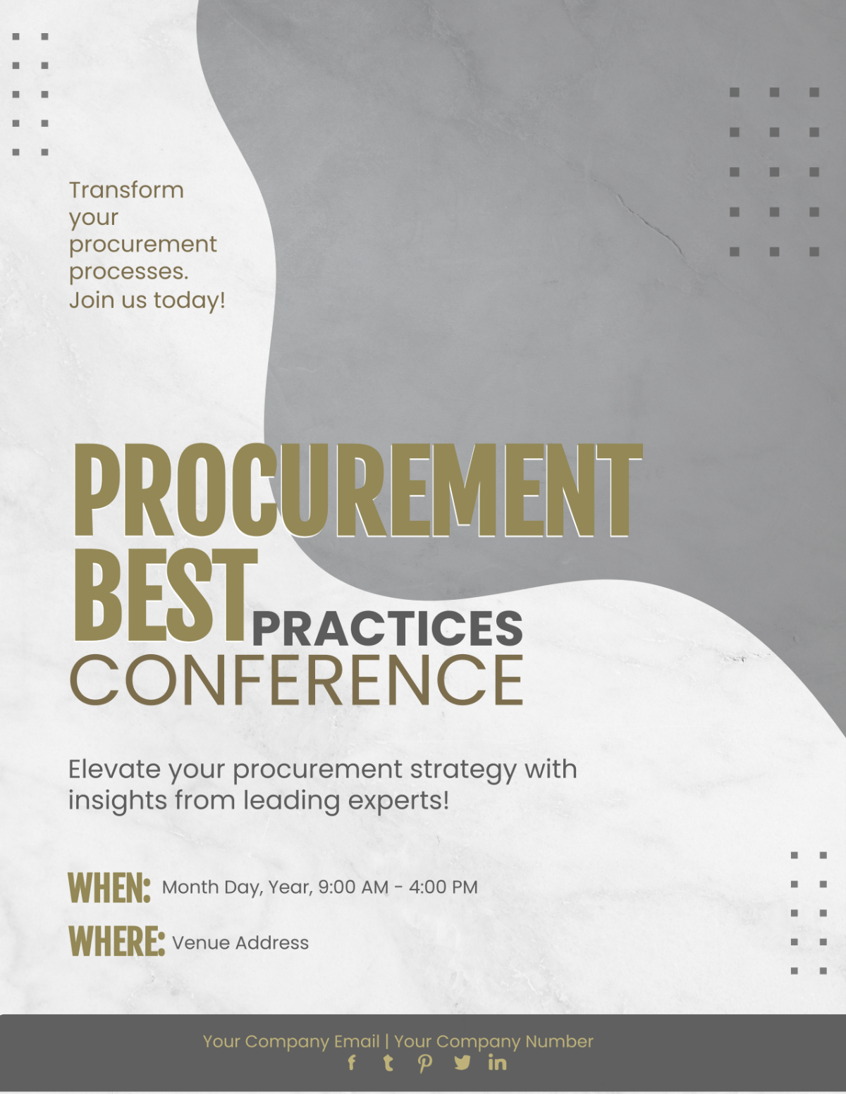 Procurement Best Practices Conference Flyer