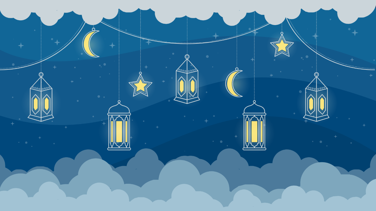 Ramadan Mubarak Lantern Template
