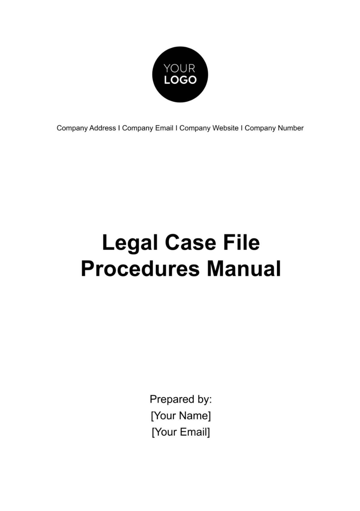 Legal Case File Procedures Manual Template - Edit Online & Download