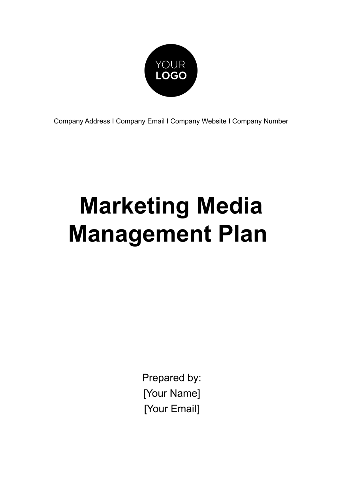 Marketing Media Management Plan Template