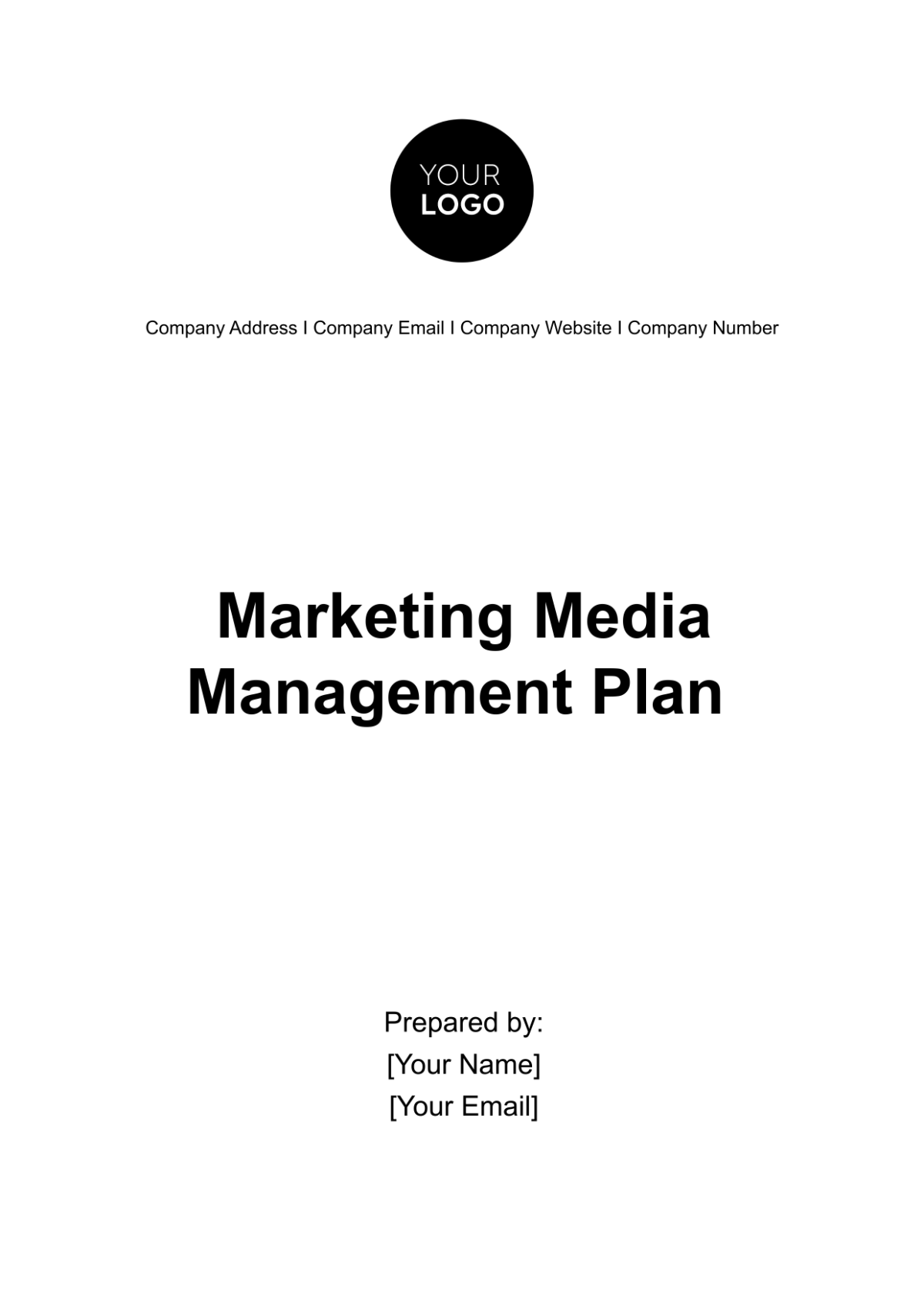 Marketing Media Management Plan Template - Edit Online & Download