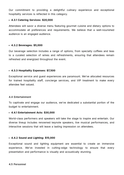 Free Marketing Event Budgeting and Finance Report Template to Edit Online